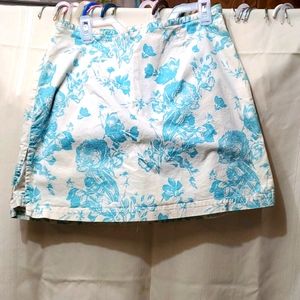 Womens Floral Print Skort
